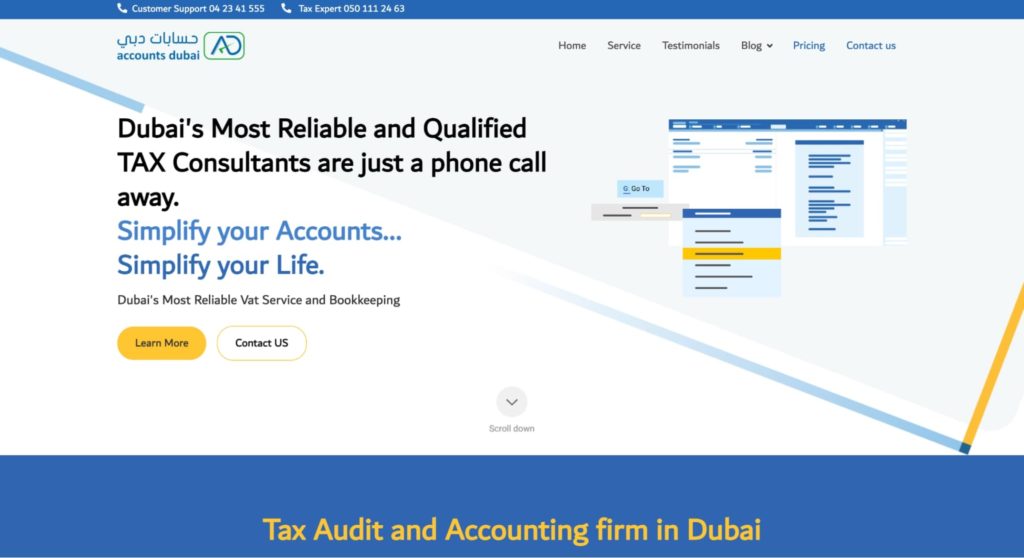 Accounts Dubai's Homepage