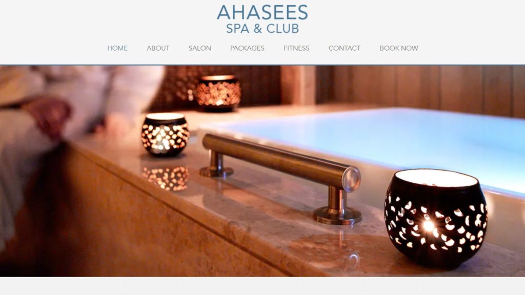 Ahasees Spa & Club's Homepage