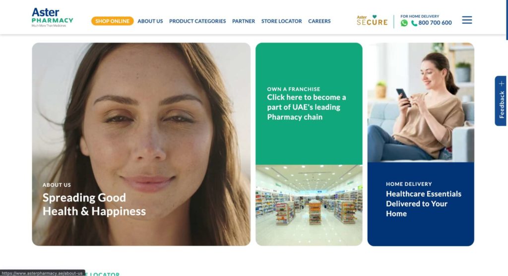 Aster Pharmacy's Homepage