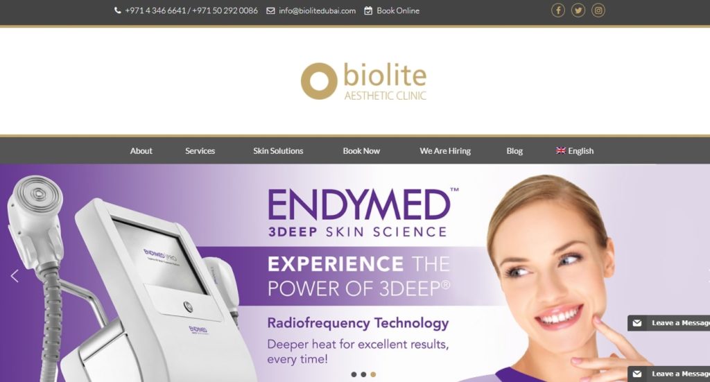 Biolite Aesthetic Clinic 's Homepage