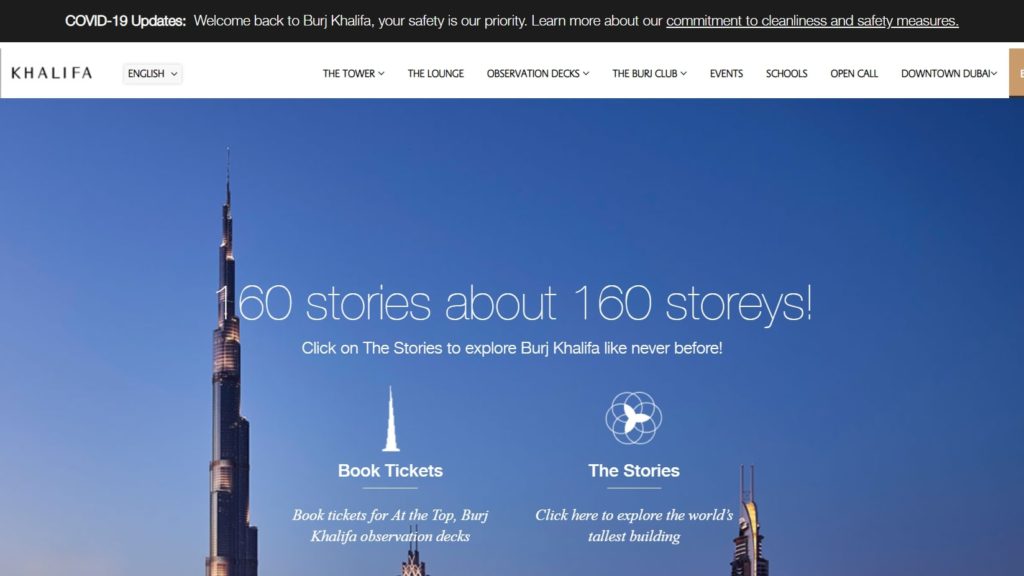 Burj Khalifa's Homepage