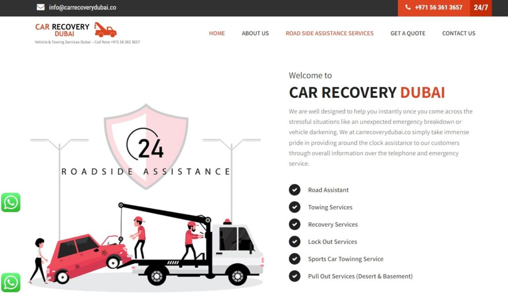 Car Recovery Dubai's Homepage