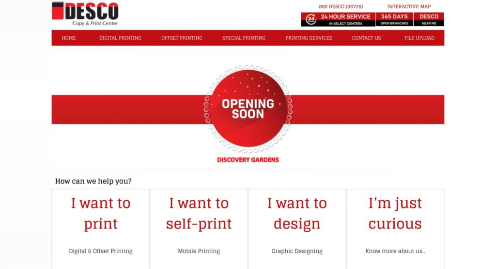 Desco Copy & Print Center's Homepage