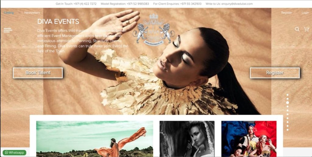 Diva Dubai Media Agency's Homepage