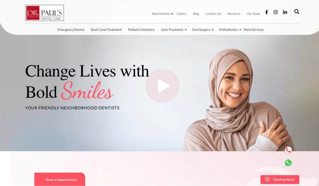 Dr. Paul and Dr. George of Dr. Paul’s Dental Clinic's Homepage