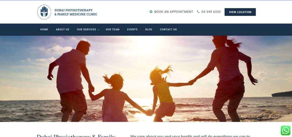 Dubai Physiotherapy & Family Medicine Clinic's Homepage