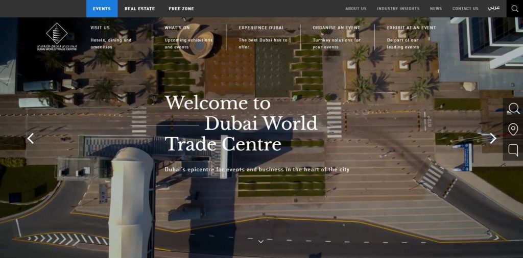 Dubai World Trade Centre's Homepage
