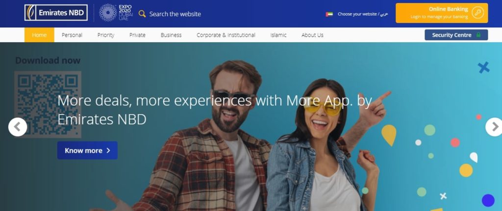 Emirates NBD 's Homepage