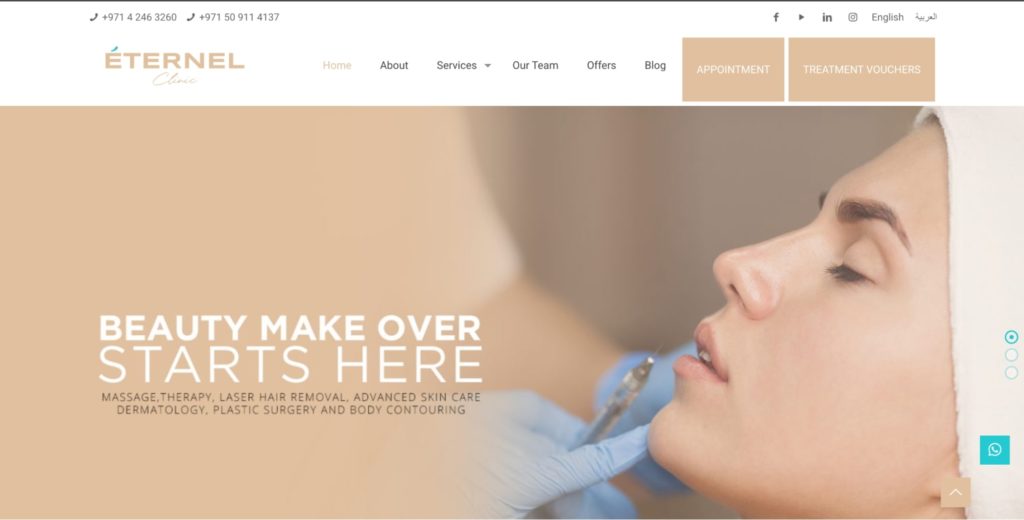 Eternel Clinic's Homepage