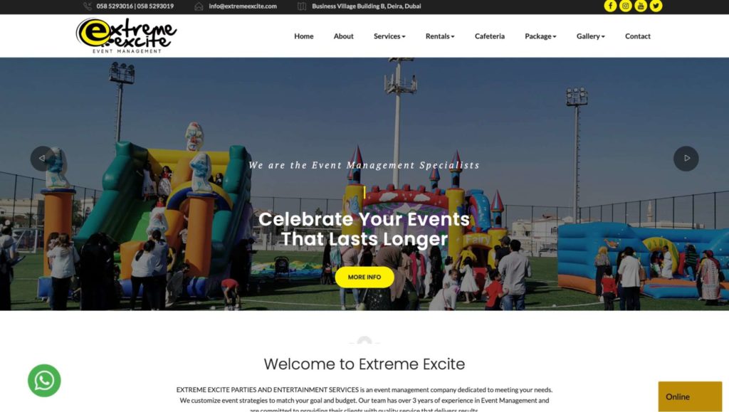 Extreme Excite Event Management FZ LLC's Homepage