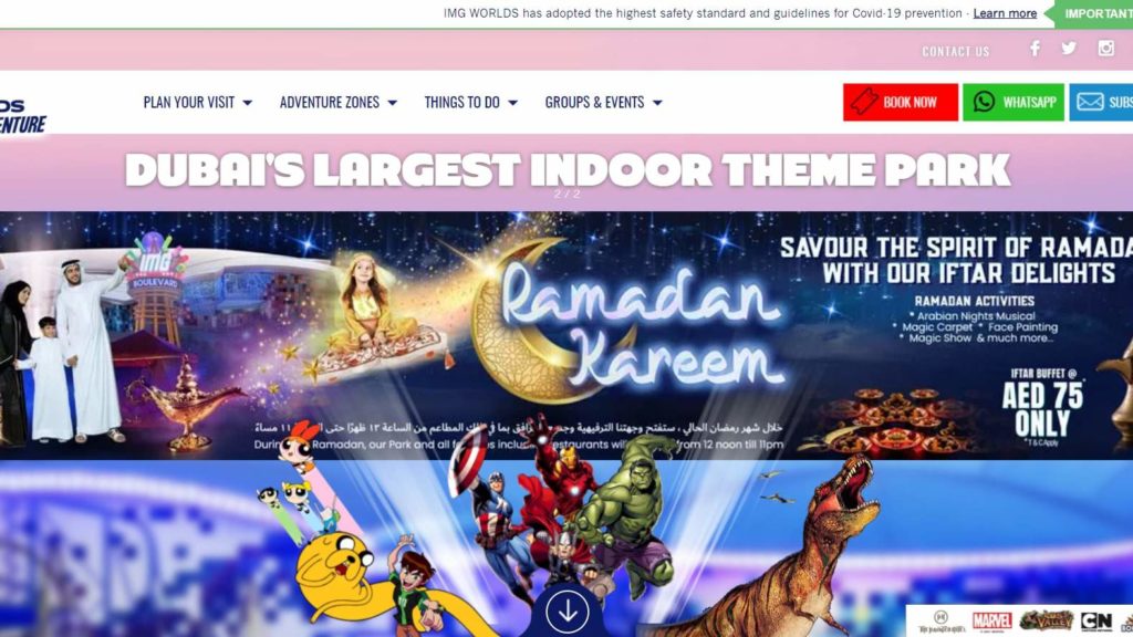 IMG Worlds of Adventure's Homepage