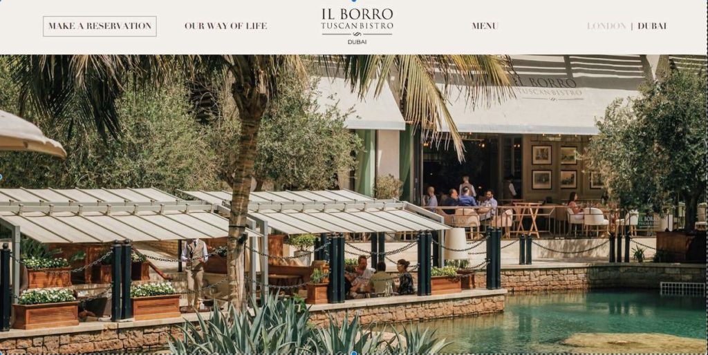 Il Borro Tuscan Bistro Dubai's Homepage