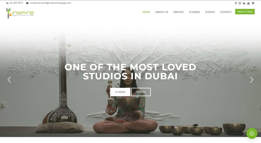 Inspire Yoga + Pilates + Fitness's Homepage