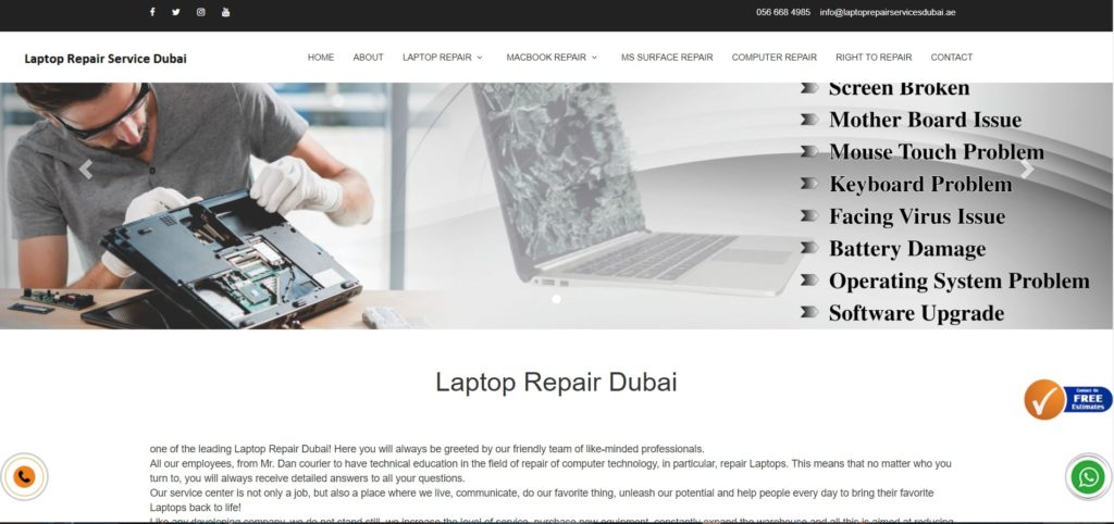 Laptop Repair Service Dubai's Homepage