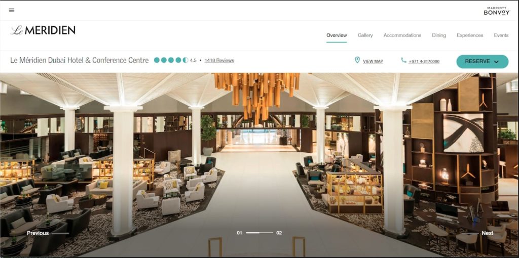 Le Méridien Dubai Hotel and Conference Centre's Homepage