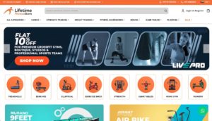 Lifetime Fitness Store's Homepage