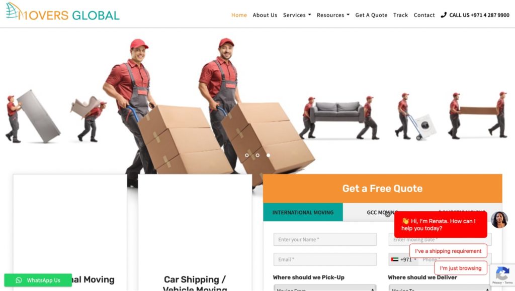 Movers Global's Homepage