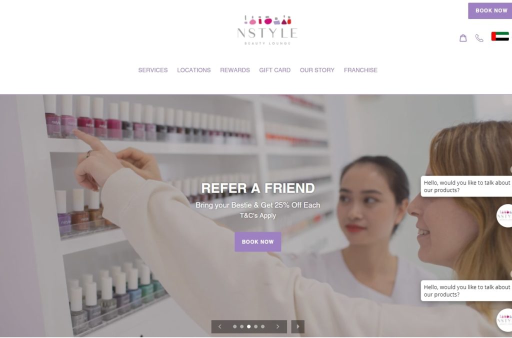 NStyle Beauty Lounge's Homepage