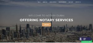 Notary Dubai's Homepage