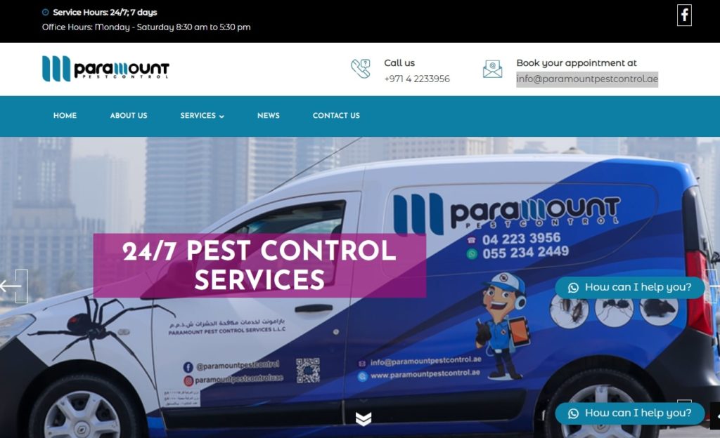 Paramount Pest Control's Homepage