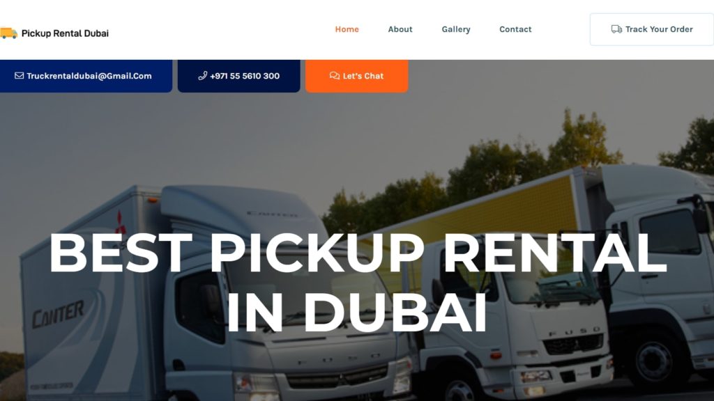 Pickup Rental Dubai's Homepage