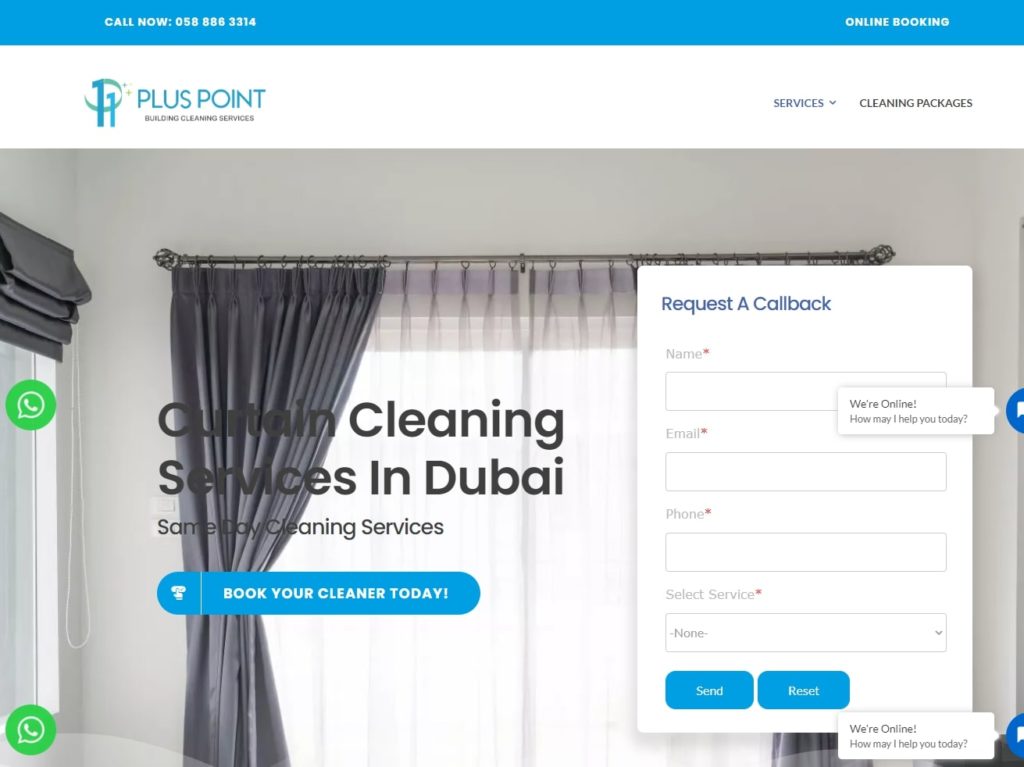 Plus Point Cleaning Services's Homepage