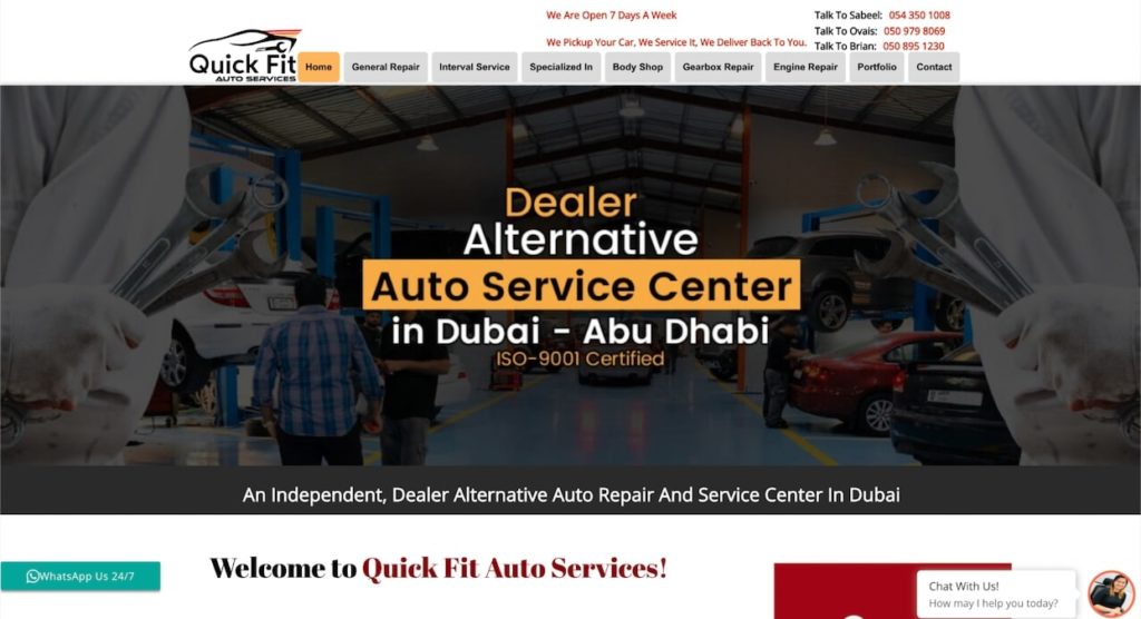Quick Fit Auto Services's Homepage