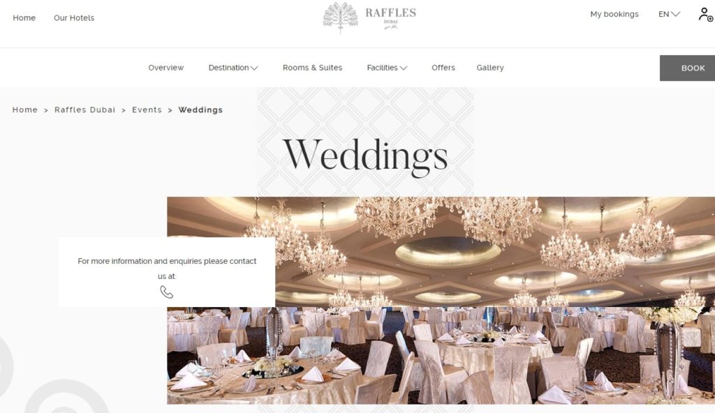 Raffles Dubai's Homepage