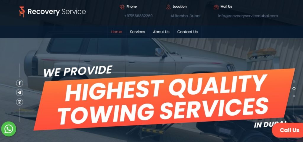 Recovery Service Dubai's Homepage