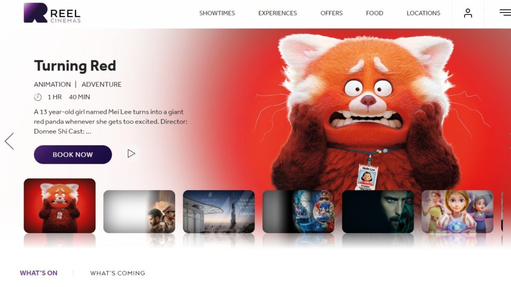 Reel Cinemas (Dubai Mall)'s Homepage