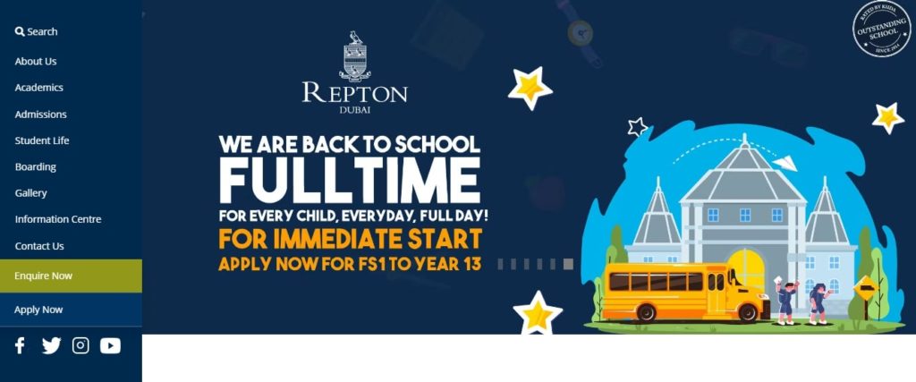 Repton School Dubai's Homepage