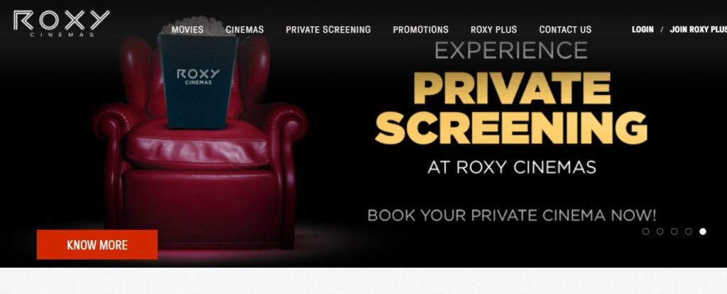 Roxy Cinemas (City Walk)'s Homepage