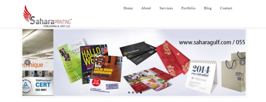 Sahara Printing Press's Homapge