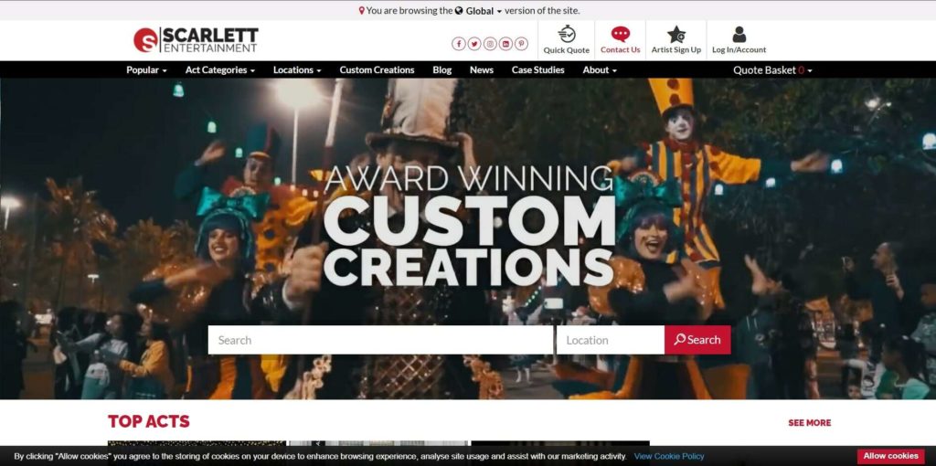 Scarlett Entertainment's Homepage