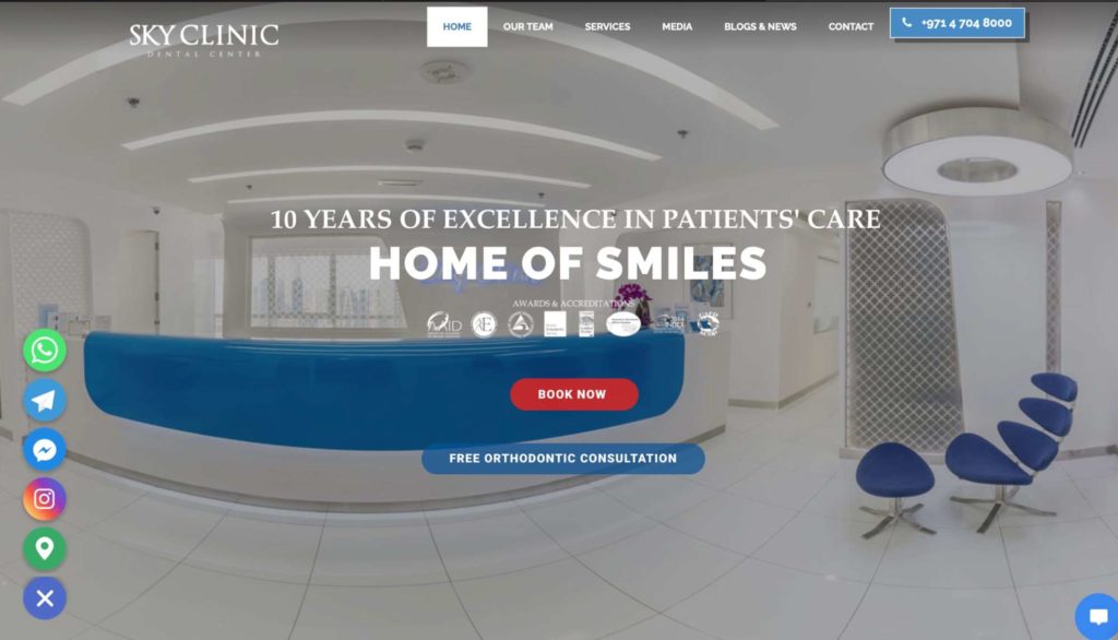 Sky Clinic Dental Center's Homepage