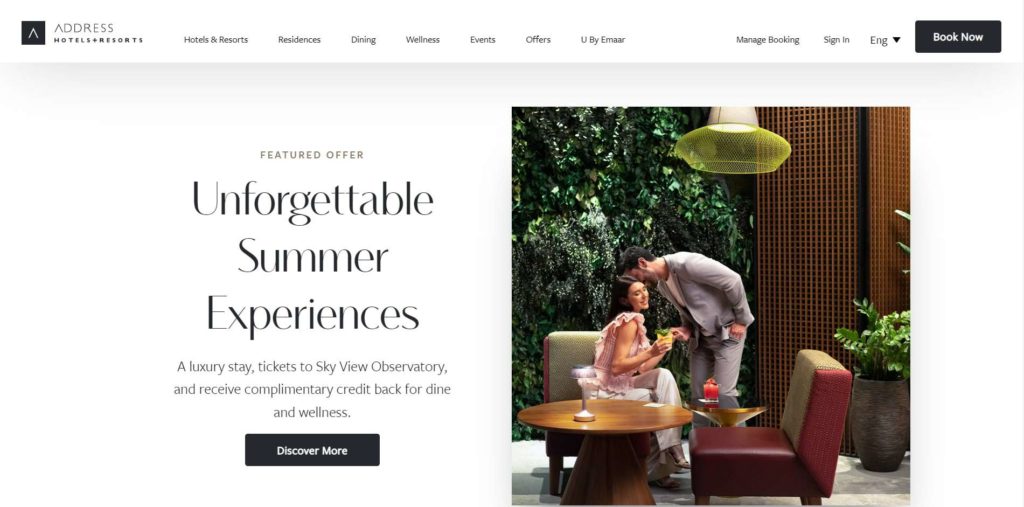 The Address Hotels + Resorts's Homepage