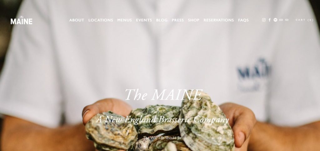 The MAINE Land Brasserie's Homepage