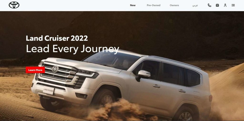 Toyota Showroom DFC's Homepage
