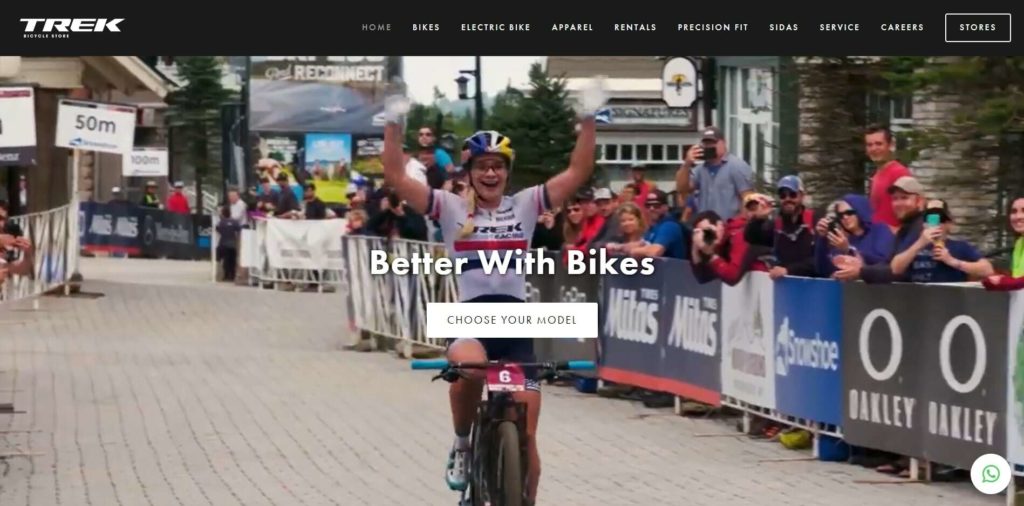 Trek Bicycle Store's Homepage