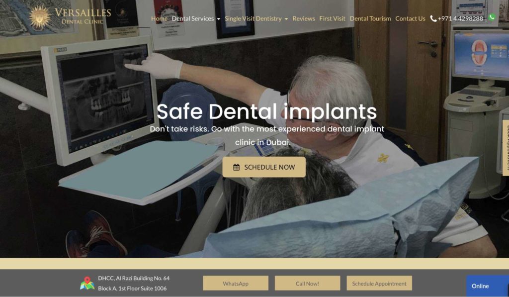 Versailles Dental Clinic's Homepage