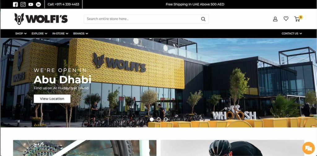 Wolfi’s Bike Shop's Homepage