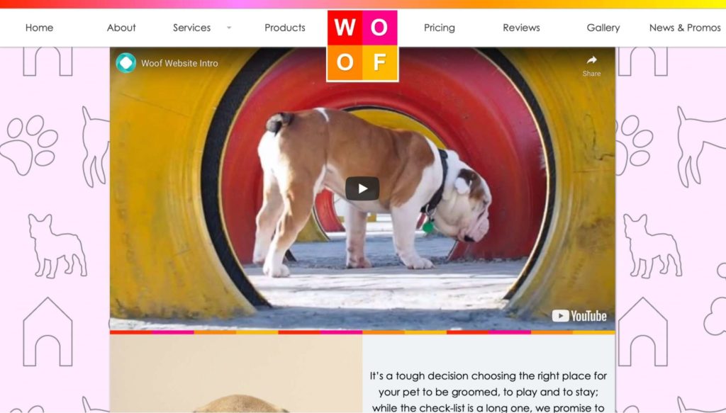 Woof Pets Services's Homepage
