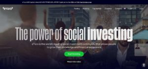 eToro's Homepage