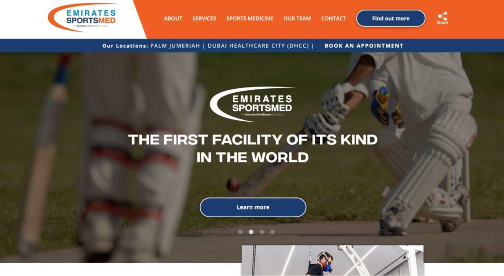 Dr. Dejan Jovanovic of Emirates SportsMed Homepage