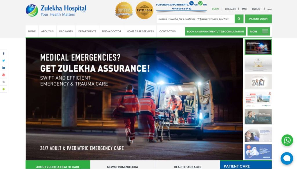 Dr. Eiman Alkhatib of Zulekha Hospital Homepage
