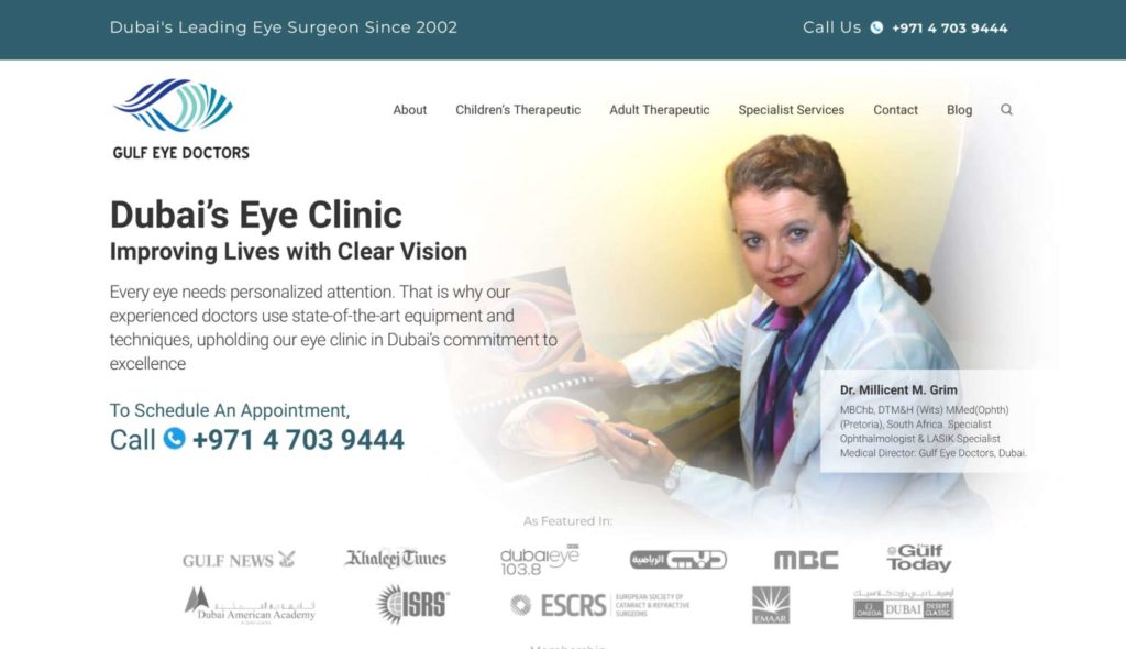 Dr. Joserine Samson of Gulf Eye Doctors Homepage