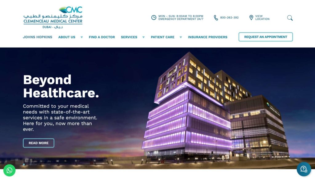 Dr. Kayane Mheidly of Clemenceau Medical Center Homepage