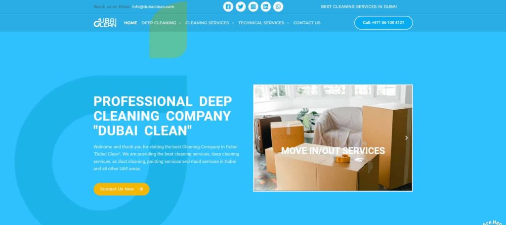 Dubai Clean Homepage