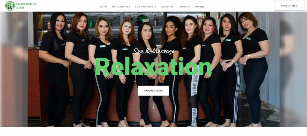 Escape Reality Spa - Jumeirah Massage Centre Homepage
