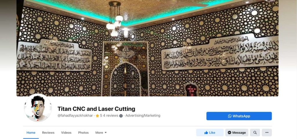 Fahad CNC and Laser Cutting Homepage